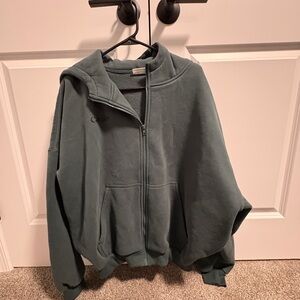 Comfrt tranquil over sized zip hoodie